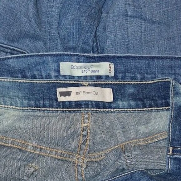 Levi's 515 Bootcut Women's Size 12 Blue Jeans 32x30 Custom Bleached Lot Of TWO - Picture 4 of 8